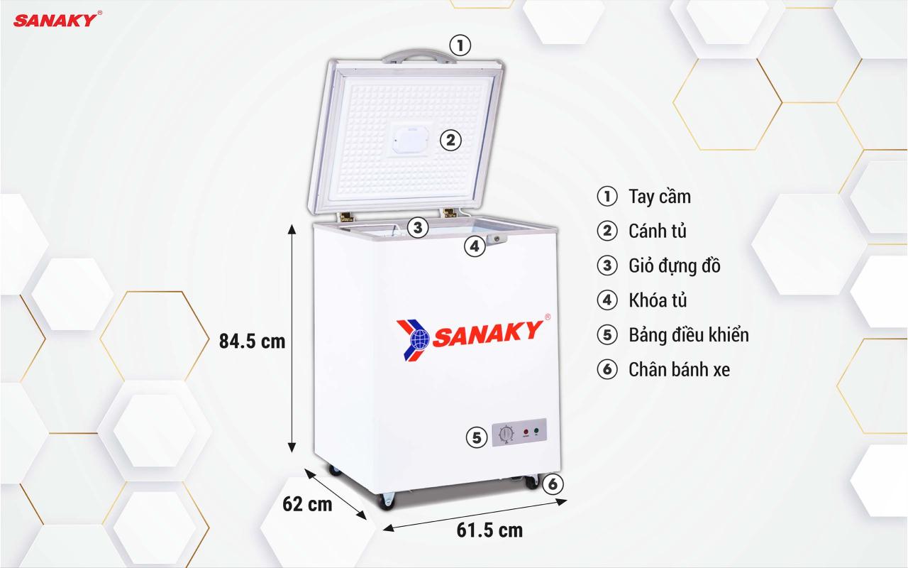 Tủ Đông Sanaky VH-150HY2 100 lít - bapize.baby - bapize