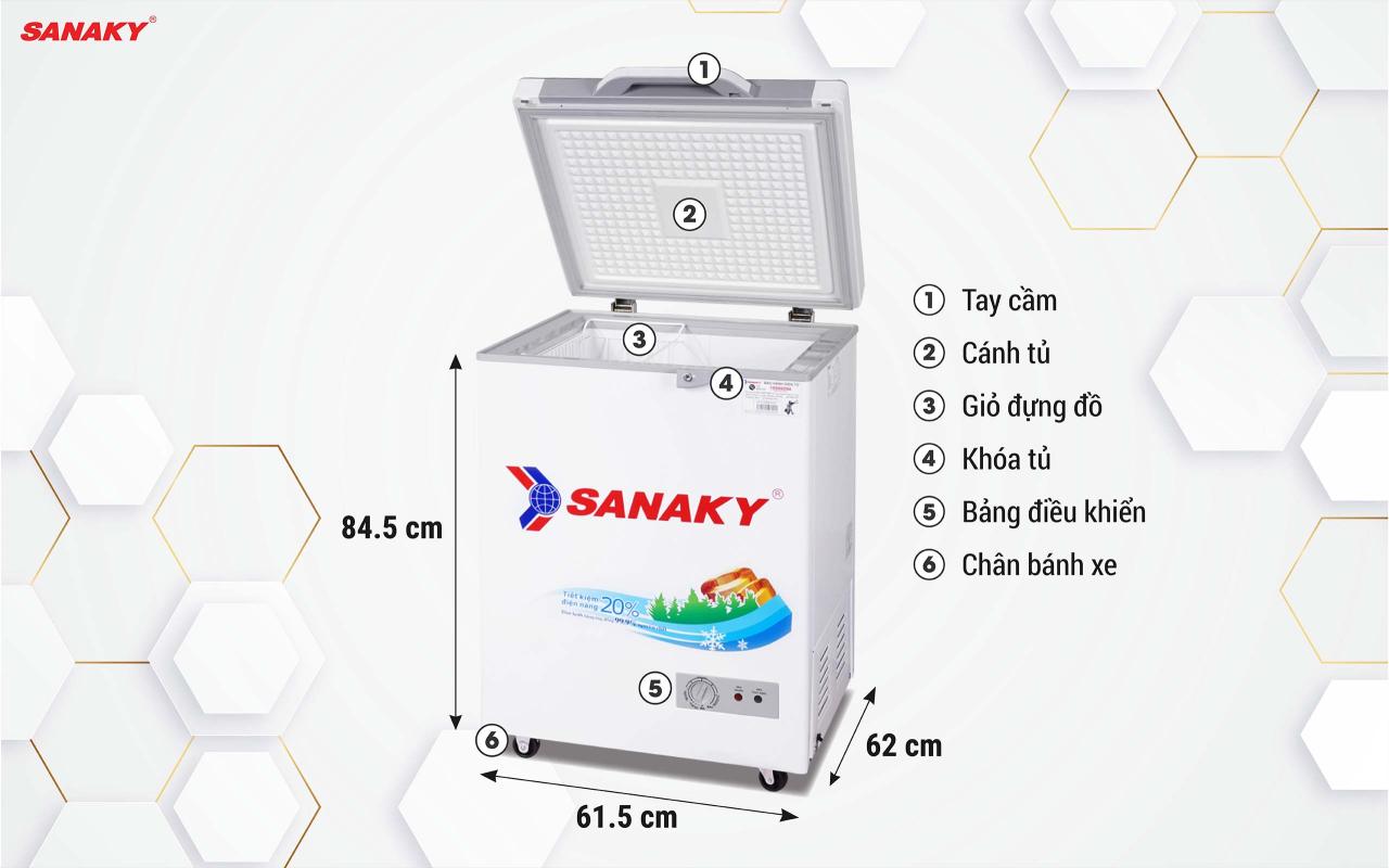 Tủ Đông Sanaky VH-1599HYK 100 lít - bapize.baby - bapize