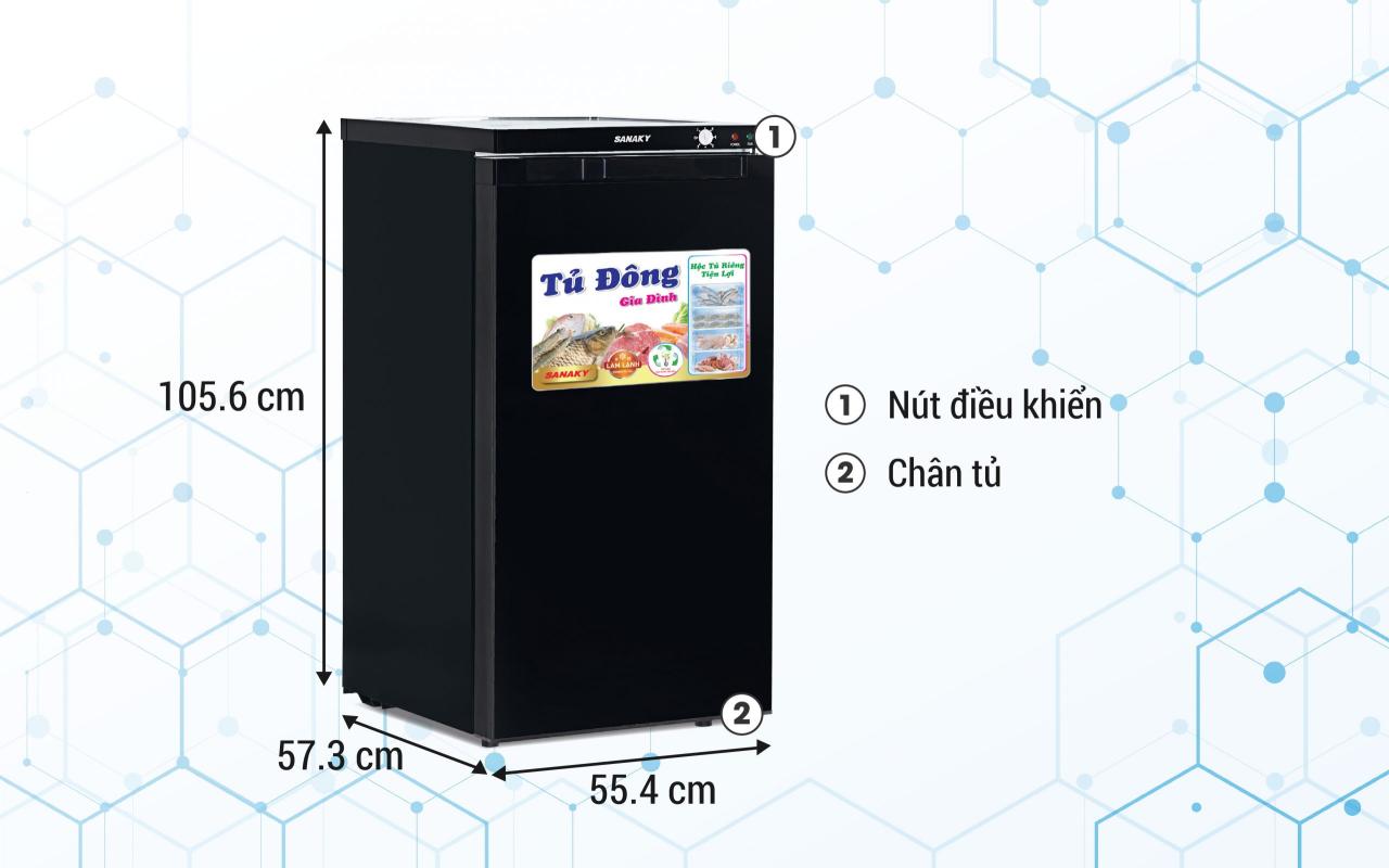 Tủ Đông Đứng Sanaky VH-160K 118 lít - bapize.baby - bapize