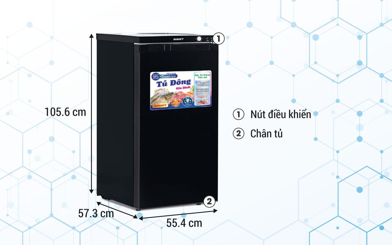Tủ Đông Đứng Sanaky VH-160VD3 118 lít - bapize.baby - bapize