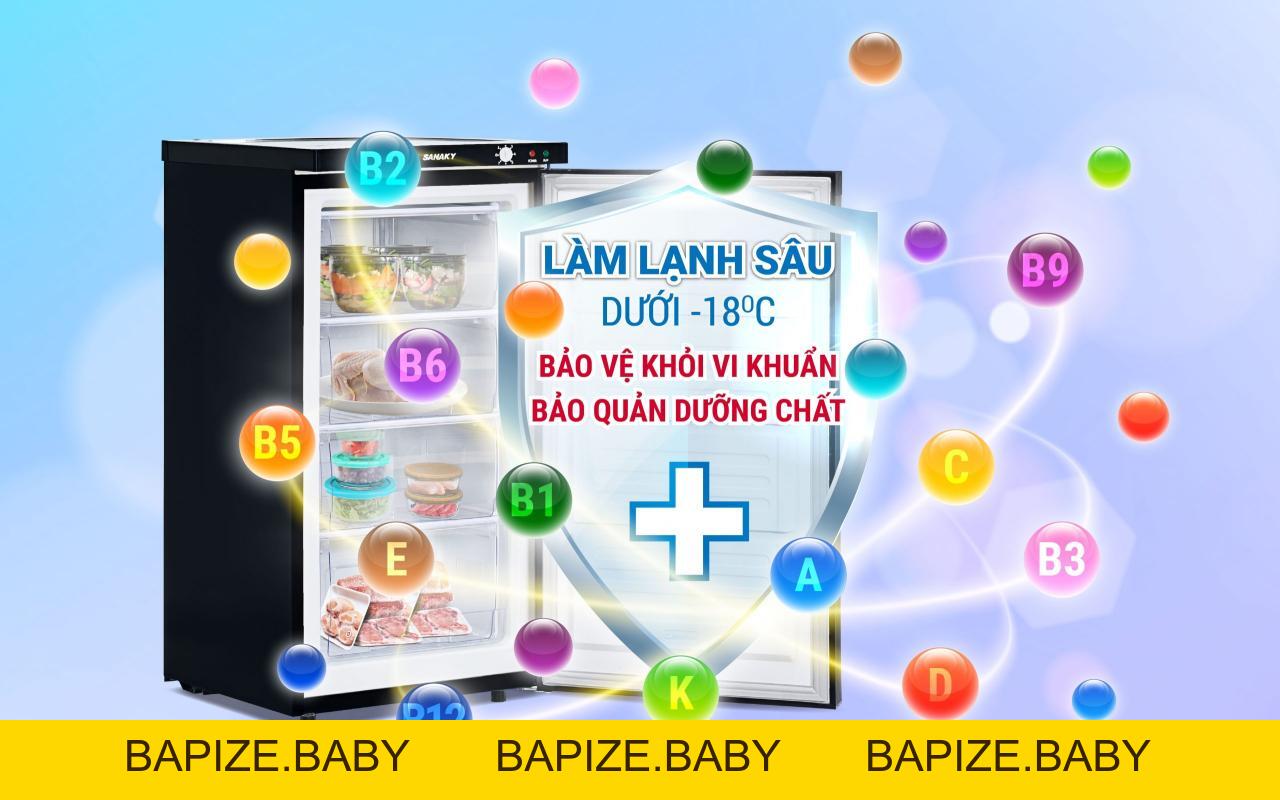 Tủ Đông Đứng Sanaky VH-160K3 118 lít - bapize.baby - bapize