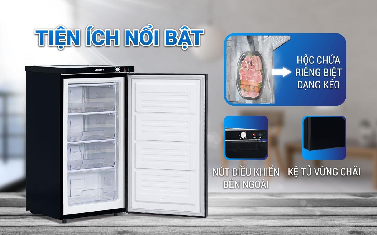 Tủ Đông Đứng Sanaky VH-160VD3 118 lít - bapize.baby - bapize