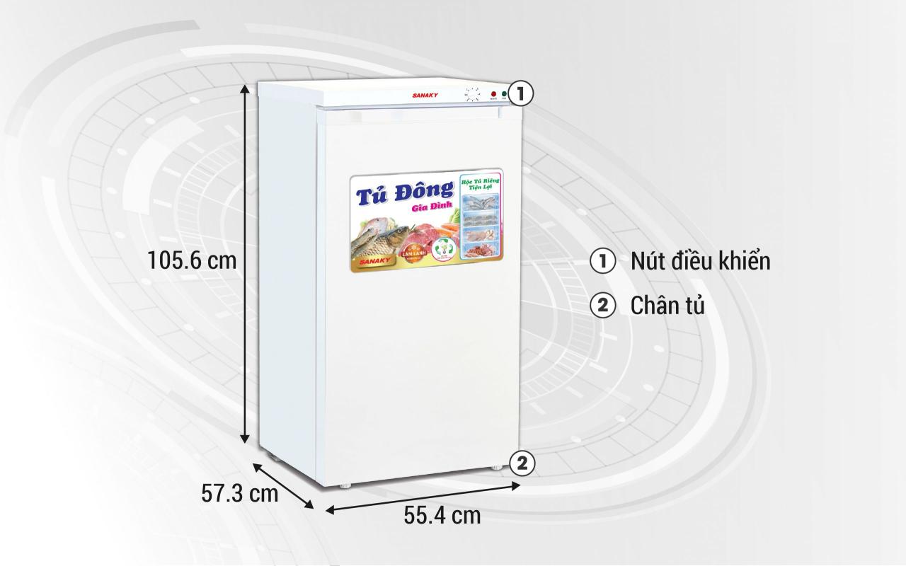 Tủ Đông Đứng Sanaky VH-160VD 118 lít - bapize.baby - bapize