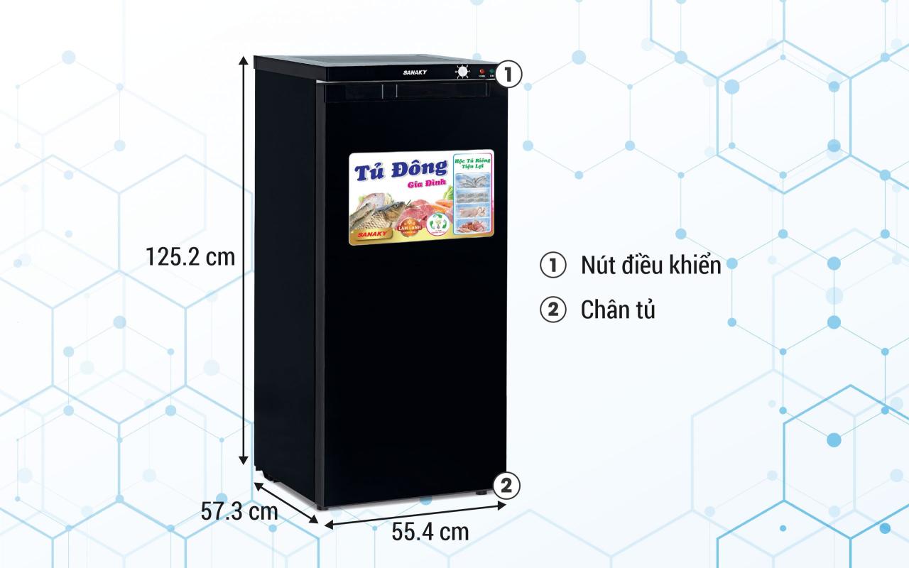 Tủ Đông Đứng Sanaky VH-180K 150 lít - bapize.baby - bapize