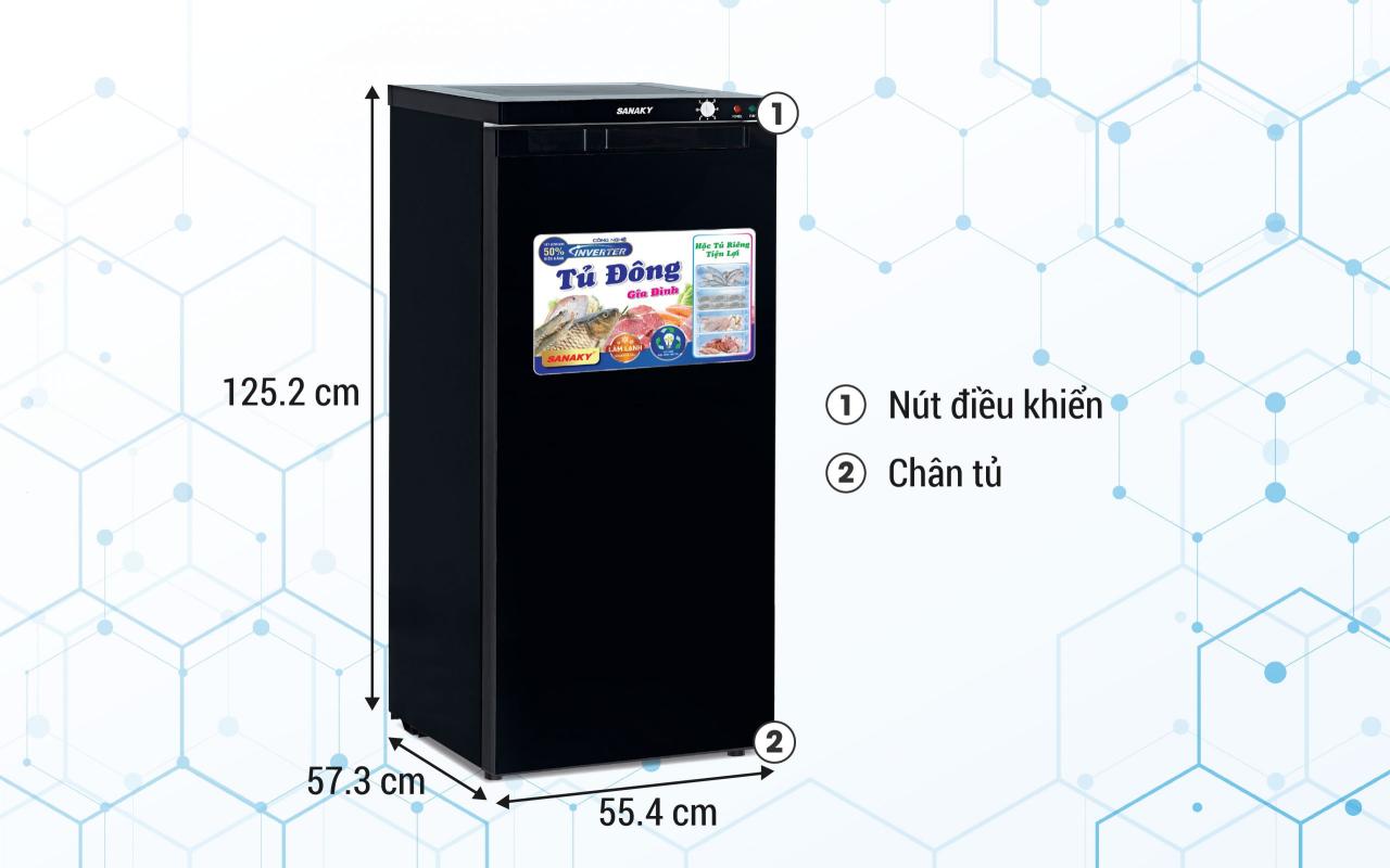 Tủ Đông Đứng Sanaky VH-180VD3 150 lít - bapize.baby - bapize