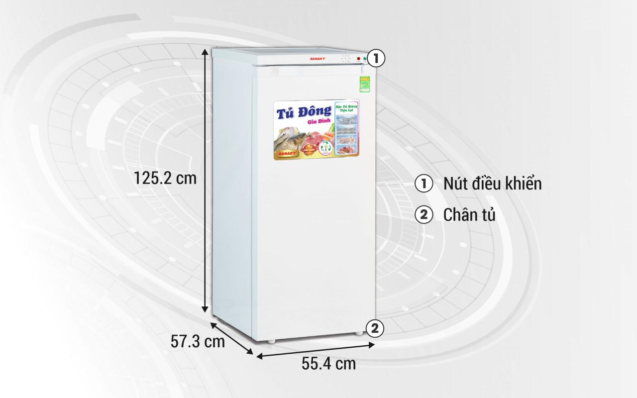 Tủ Đông Đứng Sanaky VH-180VD 150 lít - bapize.baby - bapize