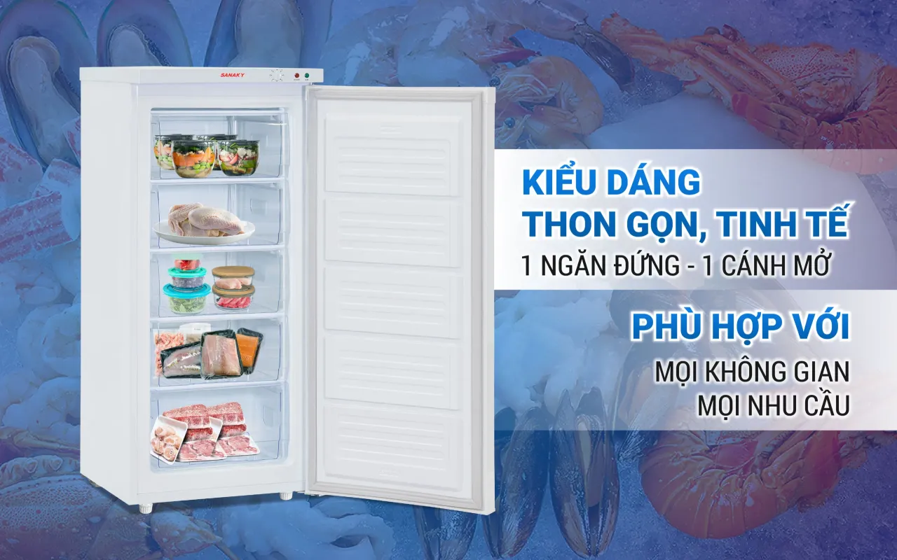 Tủ Đông Đứng Sanaky VH-180VD 150 lít - bapize.baby - bapize