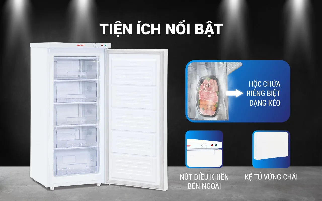 Tủ Đông Đứng Sanaky VH-180VD 150 lít - bapize.baby - bapize