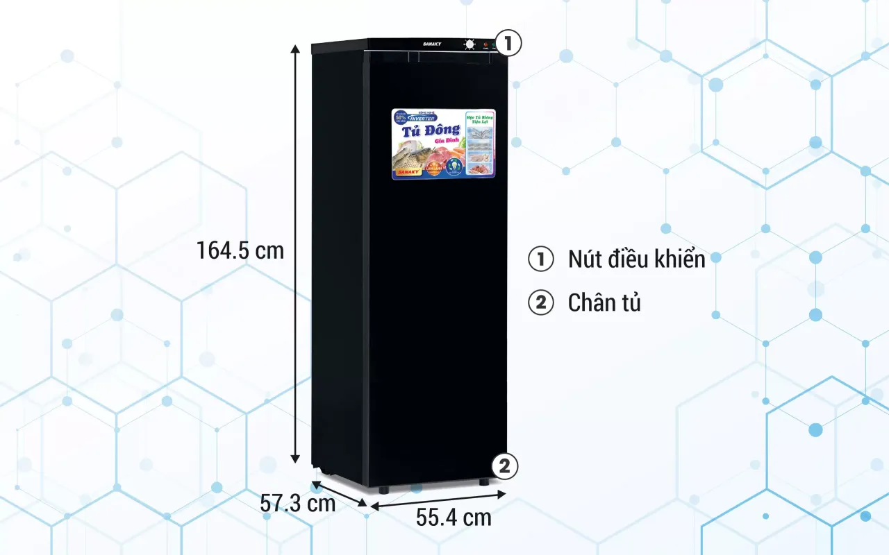 Tủ Đông Đứng Sanaky VH-230VD3 213 lít - bapize.baby - bapize