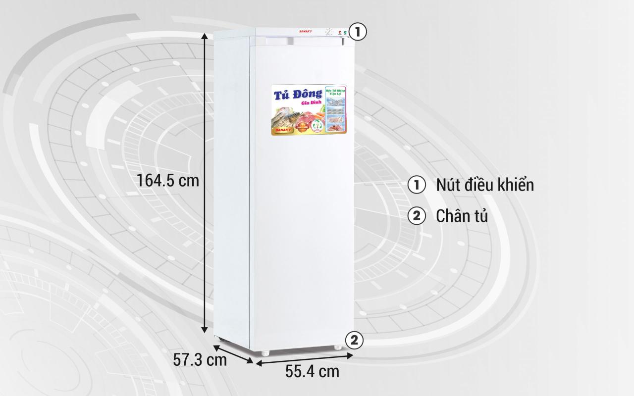 Tủ Đông Đứng Sanaky VH-230VD 213 lít - bapize.baby - bapize