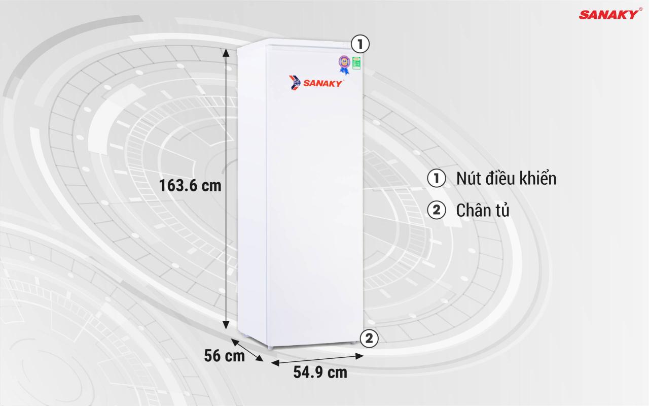 Tủ Đông Đứng Sanaky VH-230HY 230 lít - bapize.baby - bapize