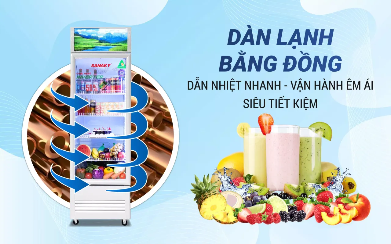 Tủ Mát Sanaky Inverter VH-2589K3 240 lít - bapize.baby - bapize