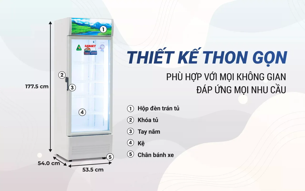 Tủ Mát Sanaky Inverter VH-2589K3 240 lít - bapize.baby - bapize