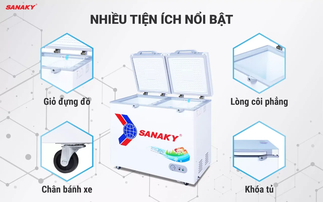 Tủ Đông Sanaky VH-2599A2KD 208 lít - bapize.baby - bapize Tủ Đông Sanaky VH-2599A2KD 208 lít - bapize.baby - bapize
