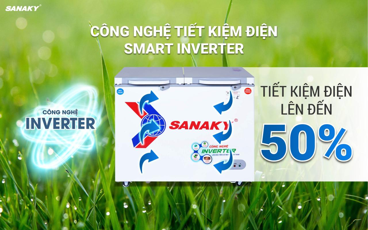 Tủ Đông Sanaky Inverter VH-2599W4K 195 lít - bapize.baby - bapize