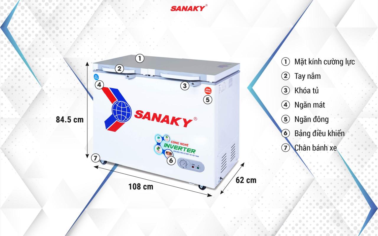 Tủ Đông Sanaky Inverter VH-2899W4K 220 lít - bapize.baby - bapize