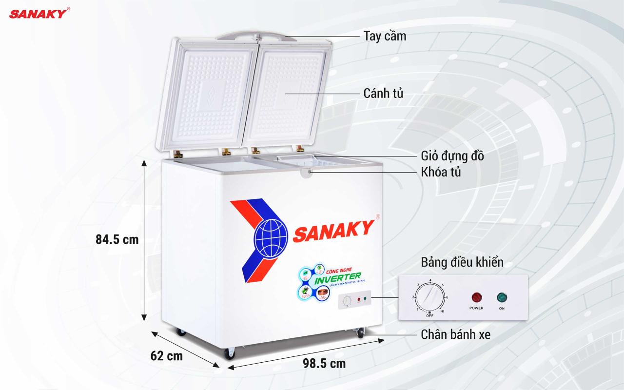 Tủ Đông Sanaky Inverter VH-2599A3 208 lít - bapize.baby - bapize