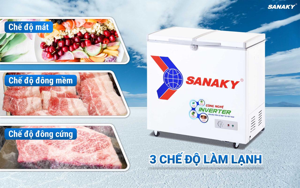 Tủ Đông Sanaky Inverter VH-2599A3 208 lít - bapize.baby - bapize