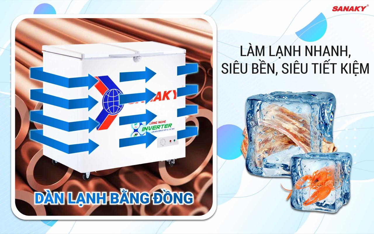 Tủ Đông Sanaky Inverter VH-2599A3 208 lít - bapize.baby - bapize