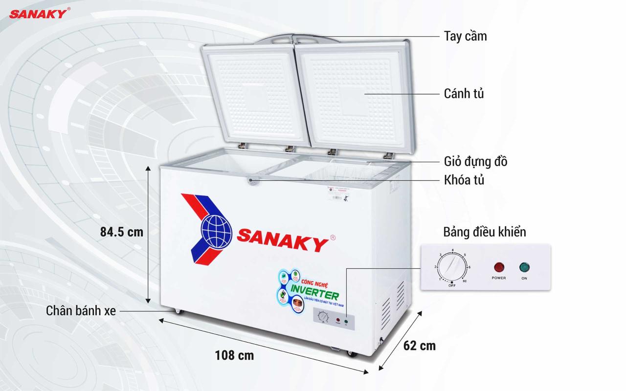 Tủ Đông Sanaky Inverter VH-2899A3 235 lít - bapize.baby - bapize