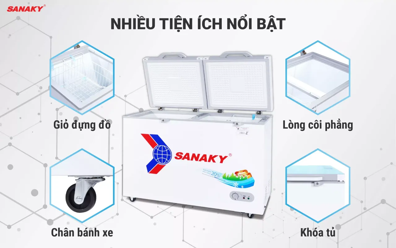 Tủ Đông Sanaky VH-3699A2KD 280 lít - bapize.baby - bapize