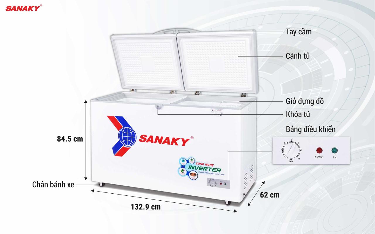 Tủ Đông Sanaky Inverter VH-4099A3 305 lít - bapize.baby - bapize