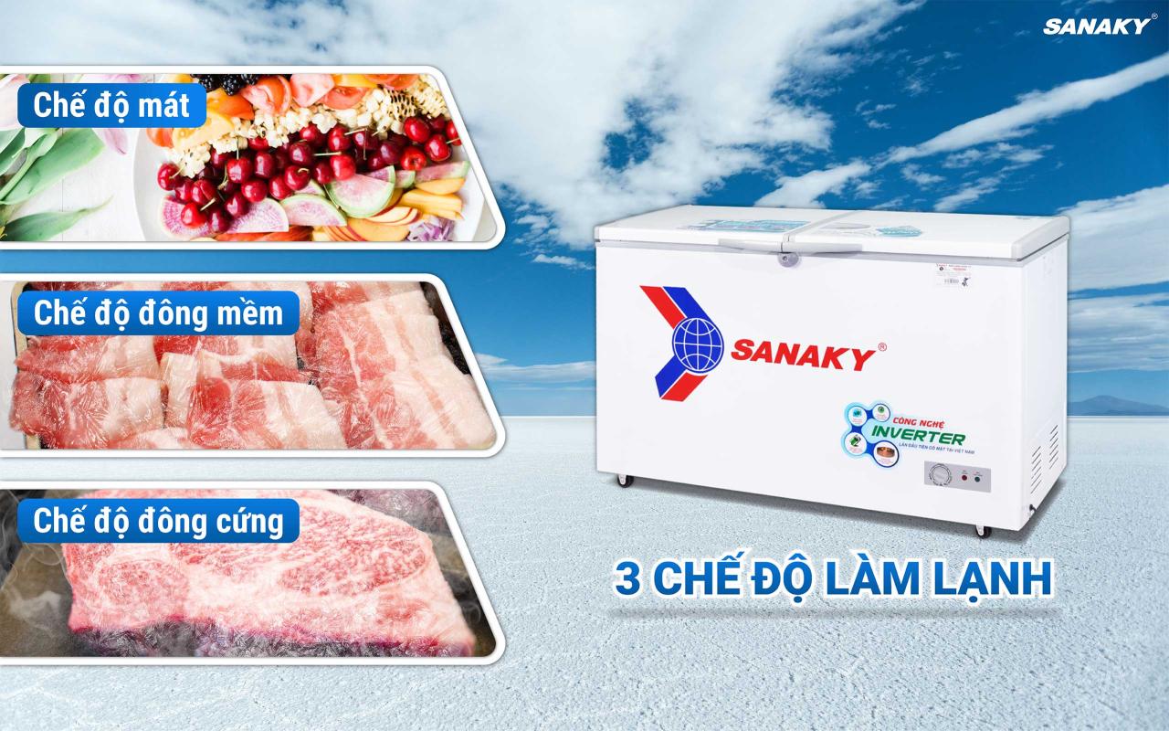 Tủ Đông Sanaky Inverter VH-4099A3 305 lít - bapize.baby - bapize