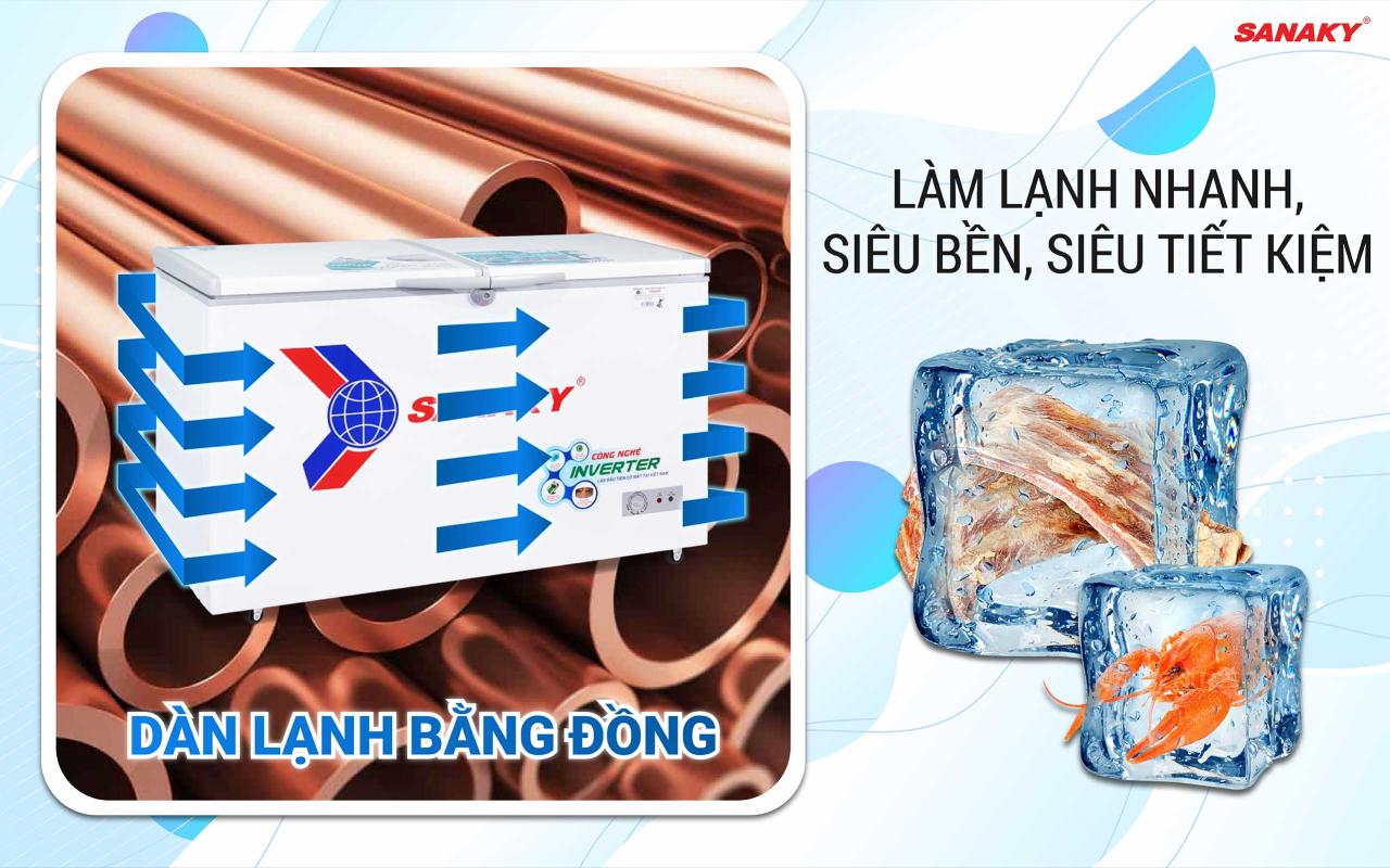 Tủ Đông Sanaky Inverter VH-3699A3 270 lít - bapize.baby - bapize