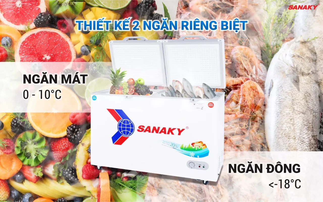 Tủ Đông Sanaky VH-4099W2KD 300 lít - bapize.baby - bapize Tủ Đông Sanaky VH-4099W2KD 300 lít - bapize.baby - bapize