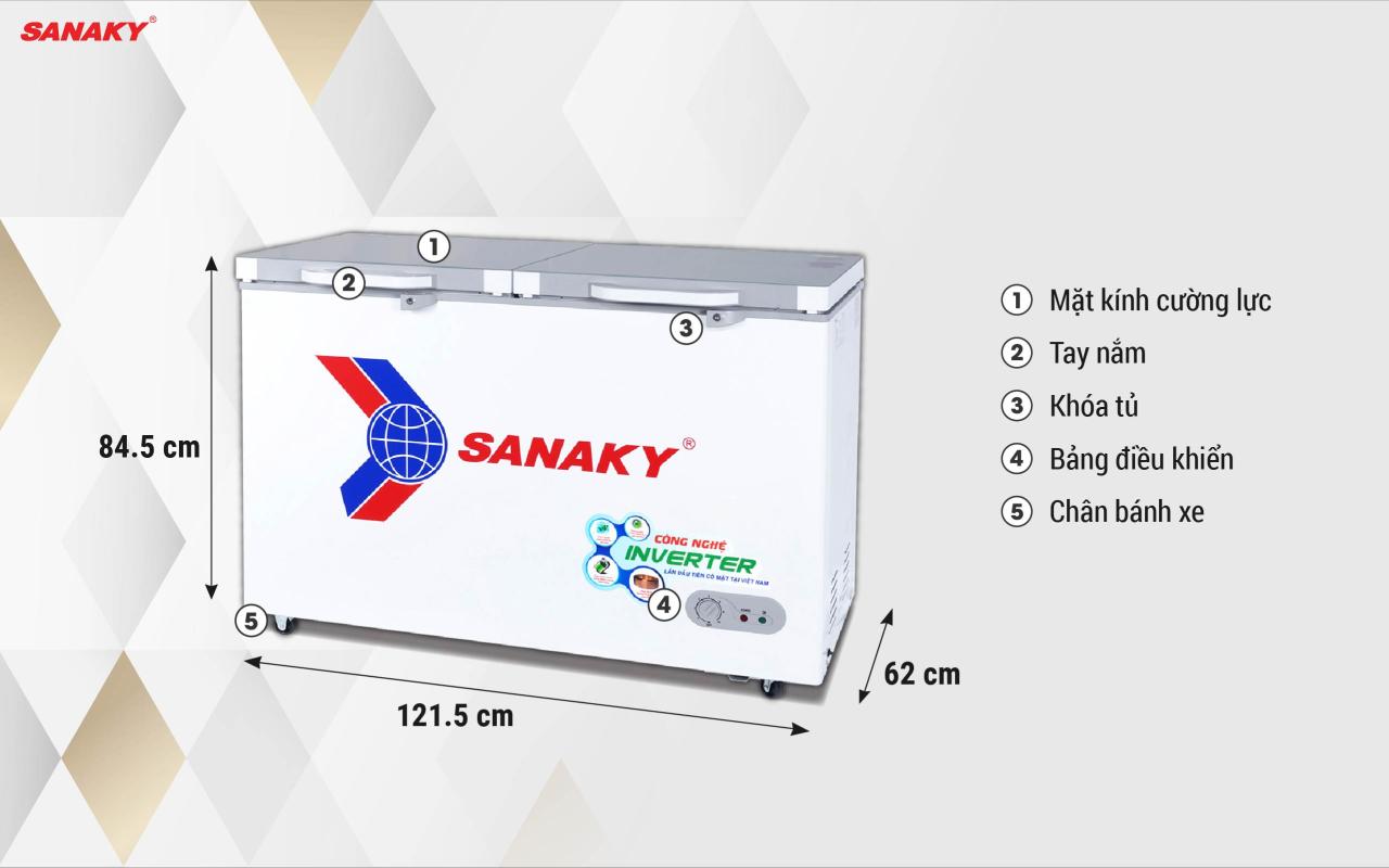 Tủ Đông Sanaky Inverter VH-3699A4K 270 lít - bapize.baby - bapize
