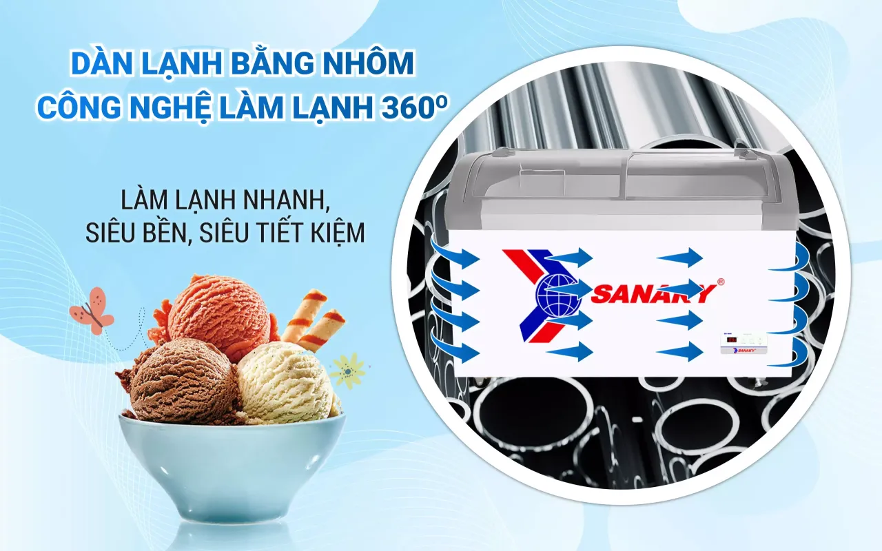 Tủ Đông Sanaky VH-382KB 280 lít - bapize.baby - bapize