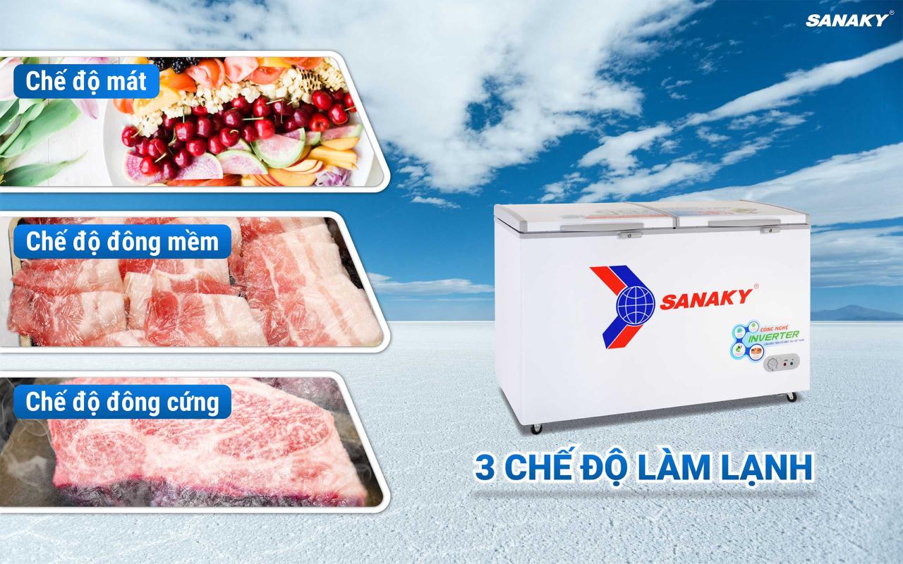 Tủ Đông Sanaky Inverter VH-5699HY3 410 lít - bapize.baby - bapize