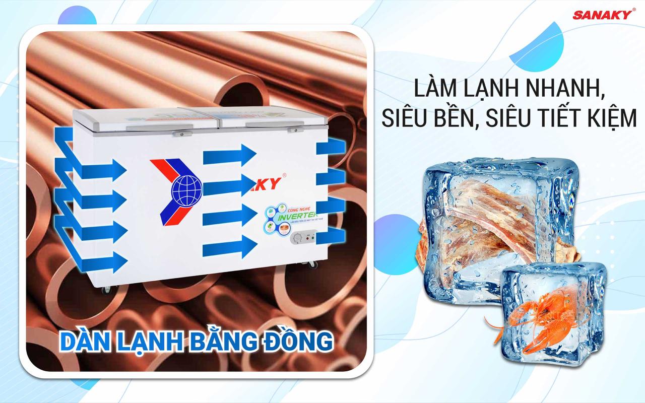 Tủ Đông Sanaky Inverter VH-5699HY3 410 lít - bapize.baby - bapize