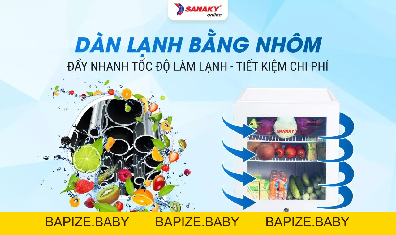 Tủ mát mini Sanaky VH-60KL - bapize.baby - bapize