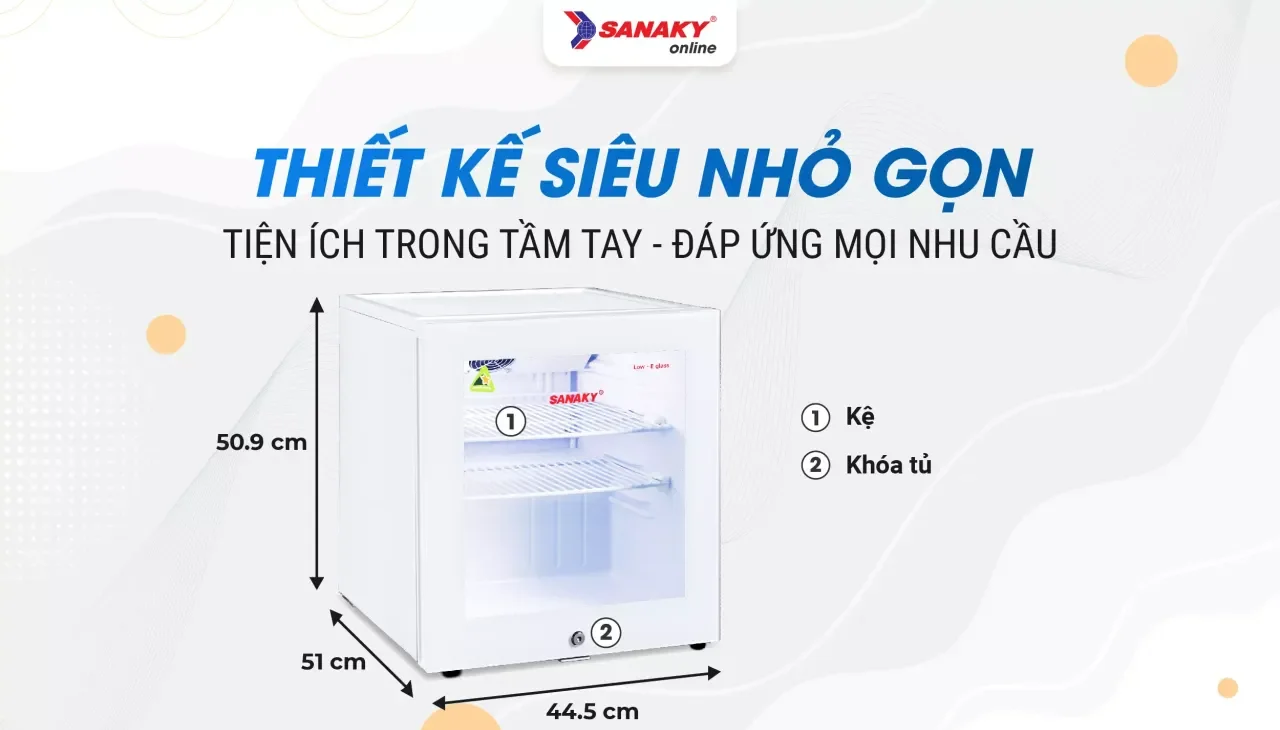 Tủ mát mini Sanaky VH-60KL - bapize.baby - bapize