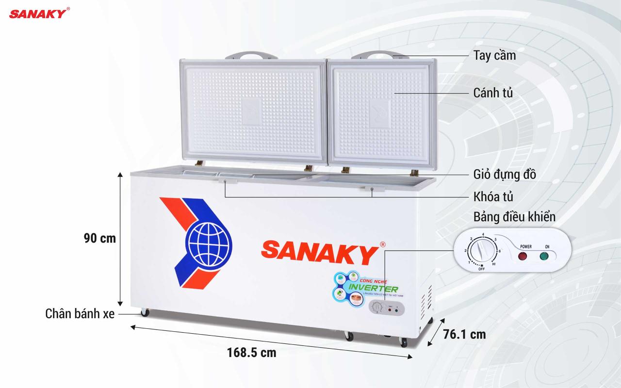 Tủ Đông Sanaky Inverter VH-6699HY3 530 lít - bapize.baby - bapize