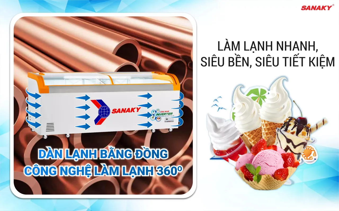 Tủ Đông Sanaky inverter VH-1099K3A 750 lít - bapize.baby - bapize