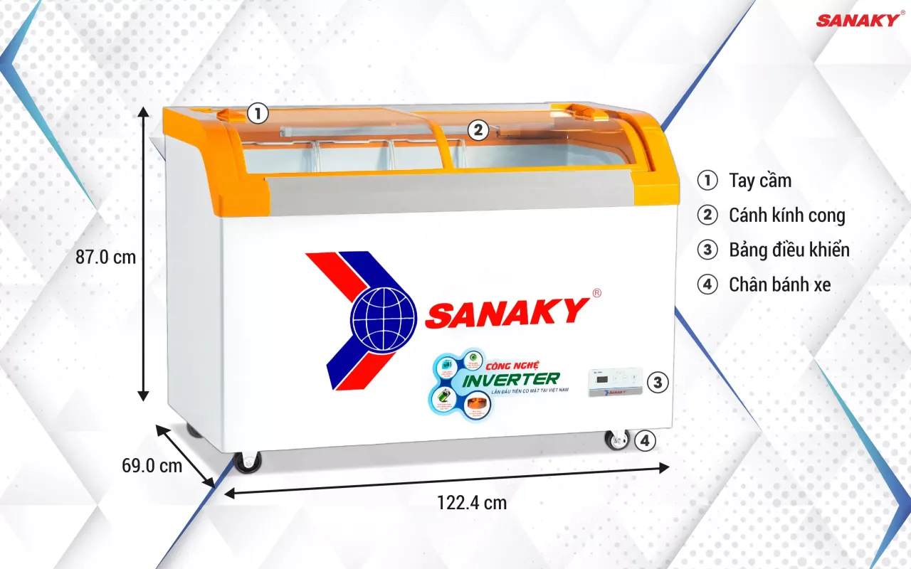 Tủ Đông Sanaky Inverter VH-4899K3B 350 lít - bapize.baby - bapize