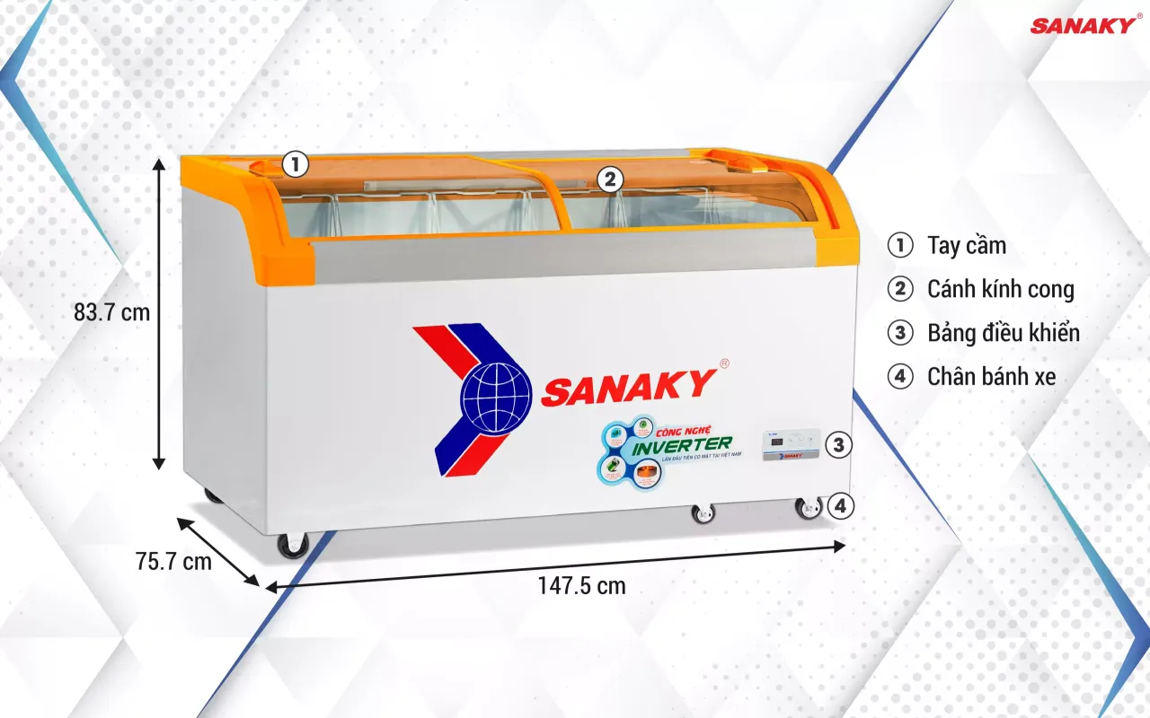 Tủ Đông Sanaky Inverter VH-899K3A 500 lít - bapize.baby - bapize