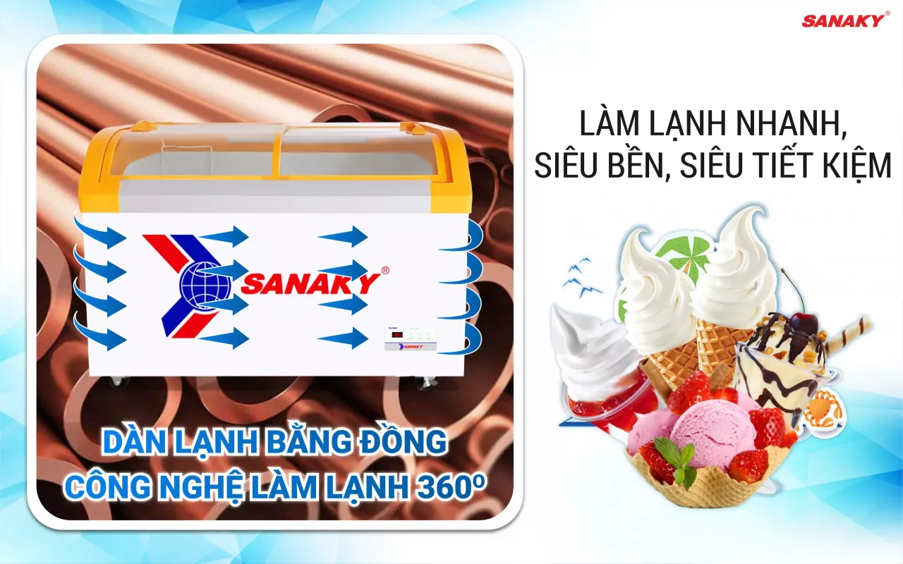 Tủ Đông Sanaky VH-3899KB 280 lít - bapize.baby - bapize