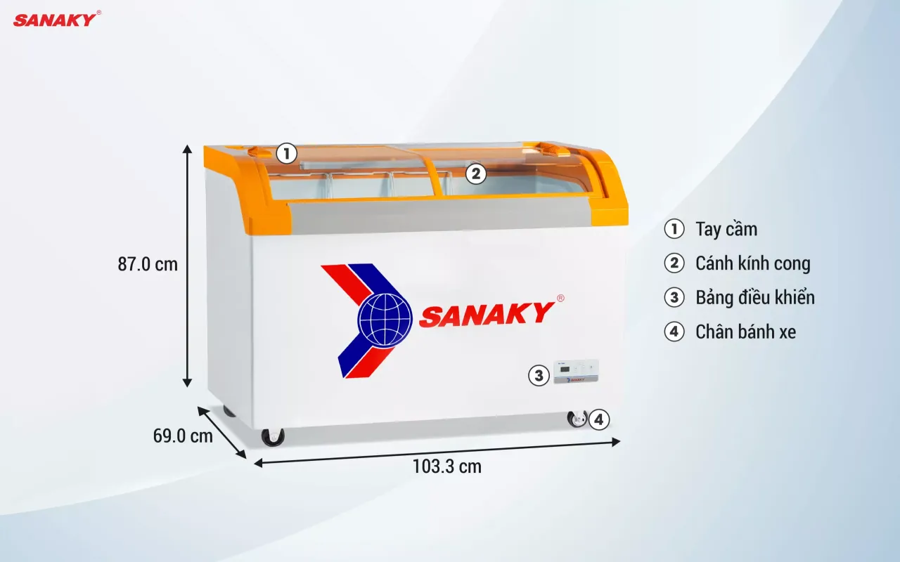 Tủ Đông Sanaky VH-3899KB 280 lít - bapize.baby - bapize