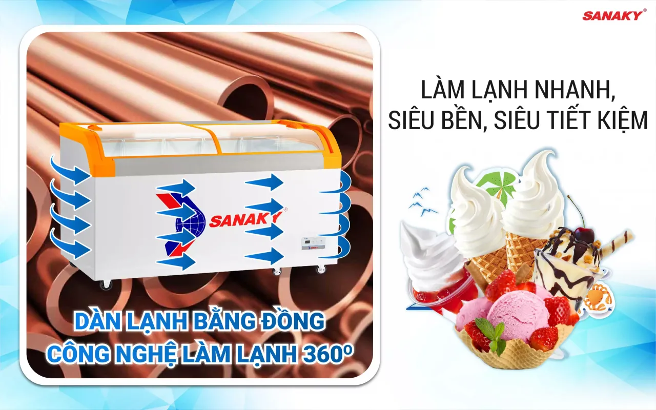 Tủ Đông Sanaky VH-899KA 500 lít - bapize.baby - bapize