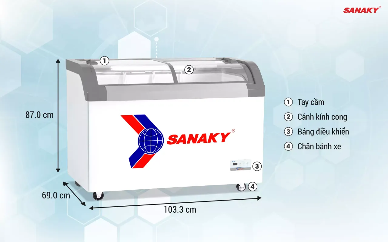 Tủ Đông Sanaky VH-382KB 280 lít - bapize.baby - bapize