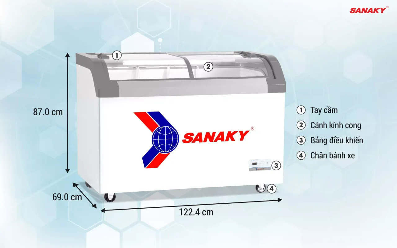 Tủ Đông Sanaky VH-482KB 350 lít - bapize.baby - bapize