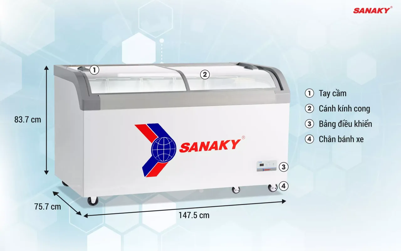 Tủ Đông Sanaky VH-888KA 500 lít - bapize.baby - bapize