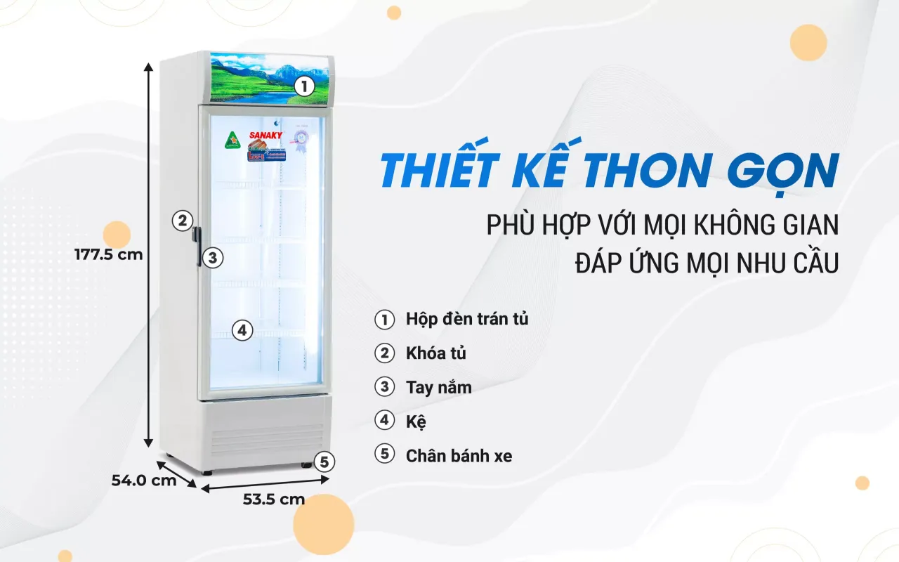 Tủ Mát Sanaky VH-2589K 240 lít - bapize.baby - bapize