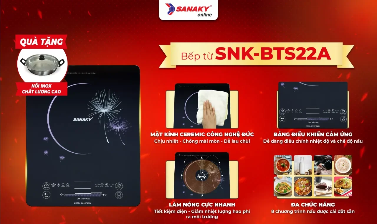 Bếp từ Sanaky SNK-BTS22A - bapize.baby - bapize