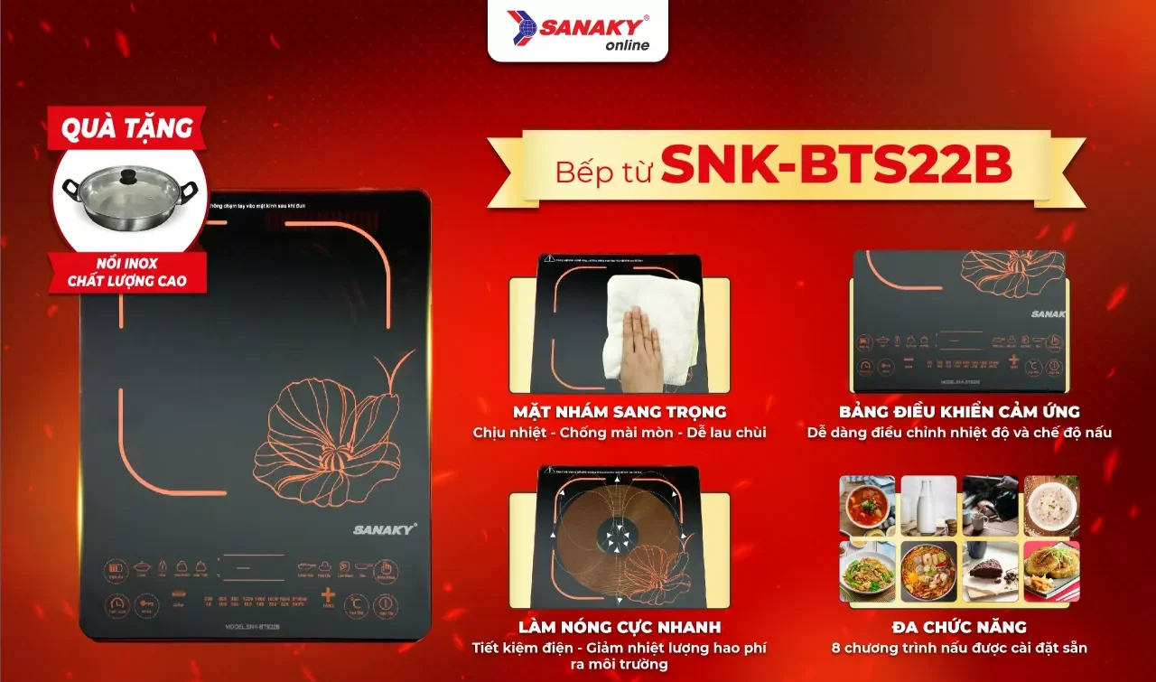 Bếp từ Sanaky SNK-BTS22B - bapize.baby - bapize