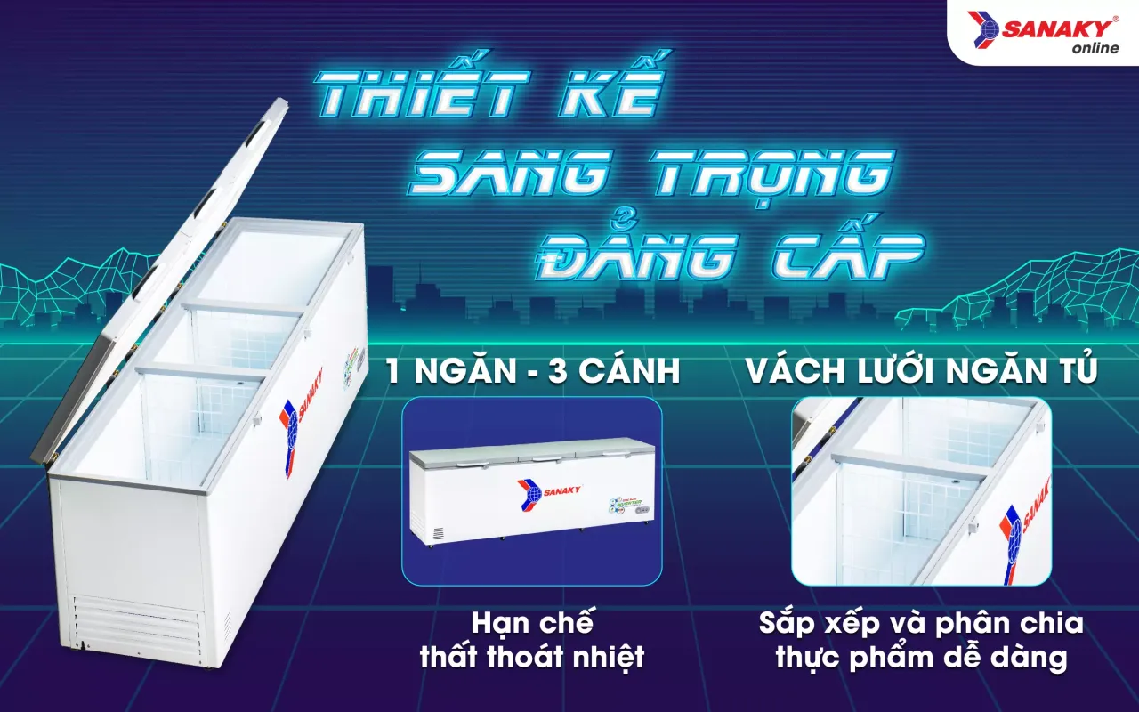 Tủ Đông Sanaky Inverter VH-1399HY4K 1143,5 lít - bapize.baby - bapize