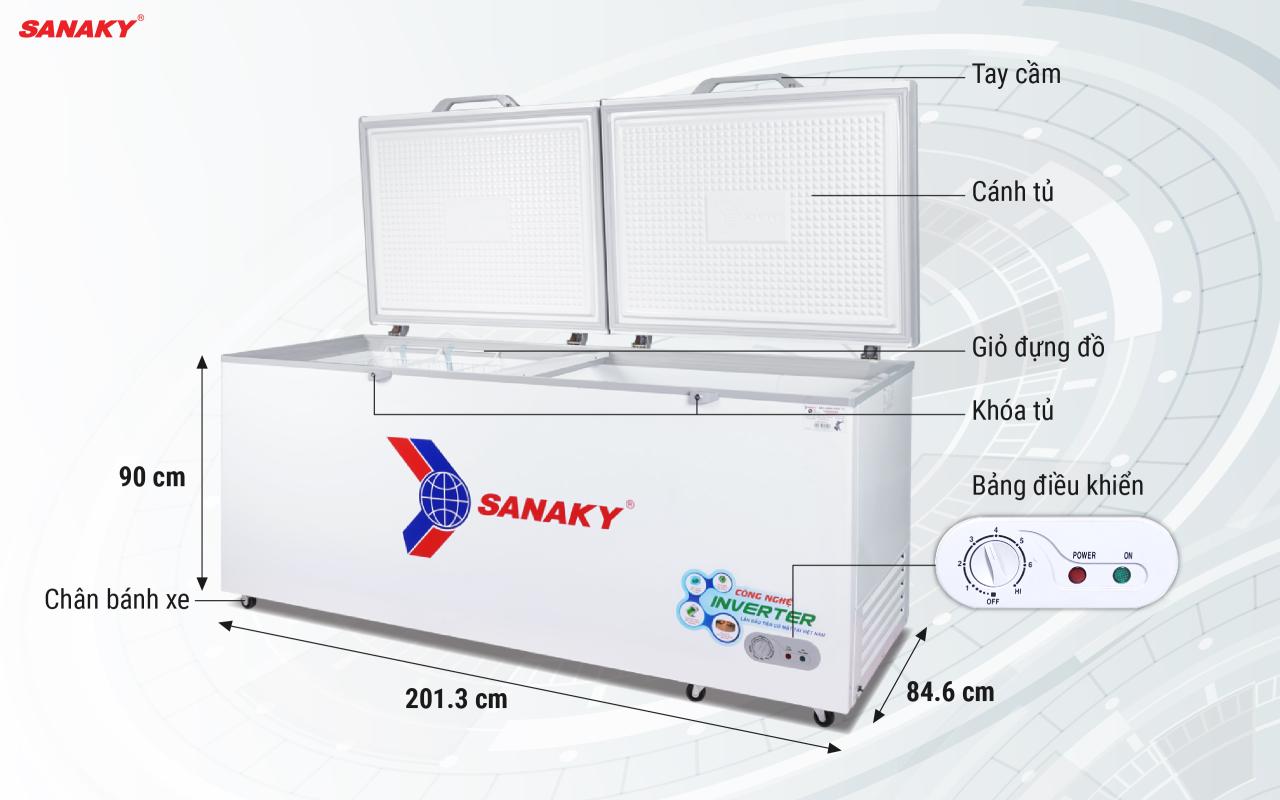 Tủ Đông Sanaky Inverter VH-8699HY3 761 lít - bapize.baby - bapize